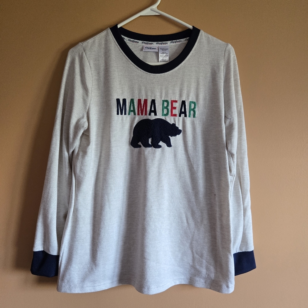 Dearfoams Mama Bear Long Sleeve Sleep Shirt PTP=18.75"